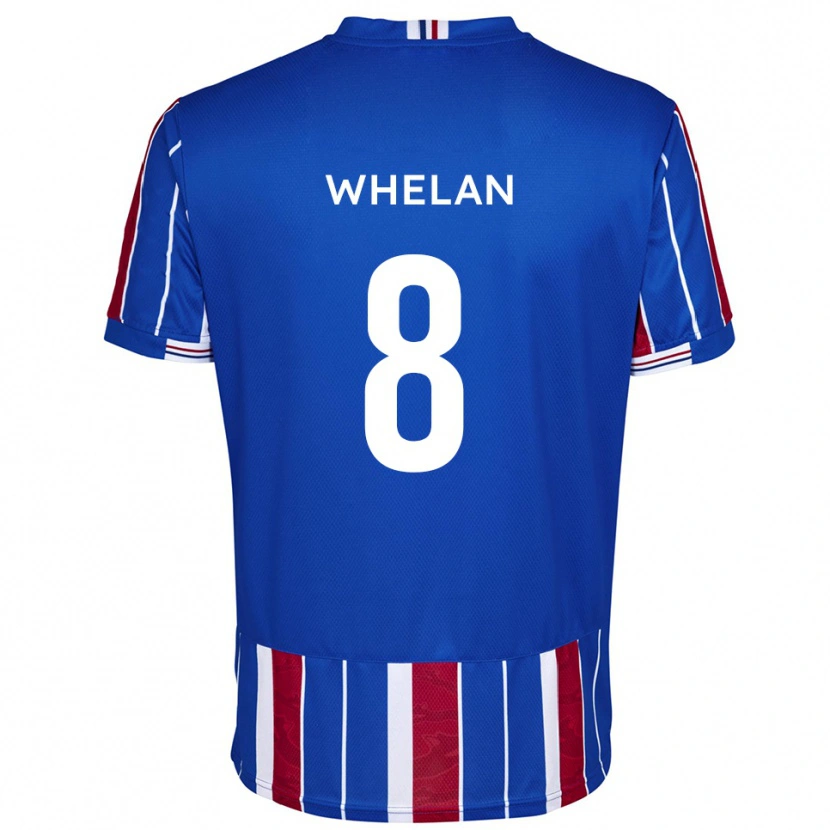 Danxen Kvinder Callum Whelan #8 Blå Rød Hvid Hjemmebane Spillertrøjer 2025/26 Trøje T-Shirt