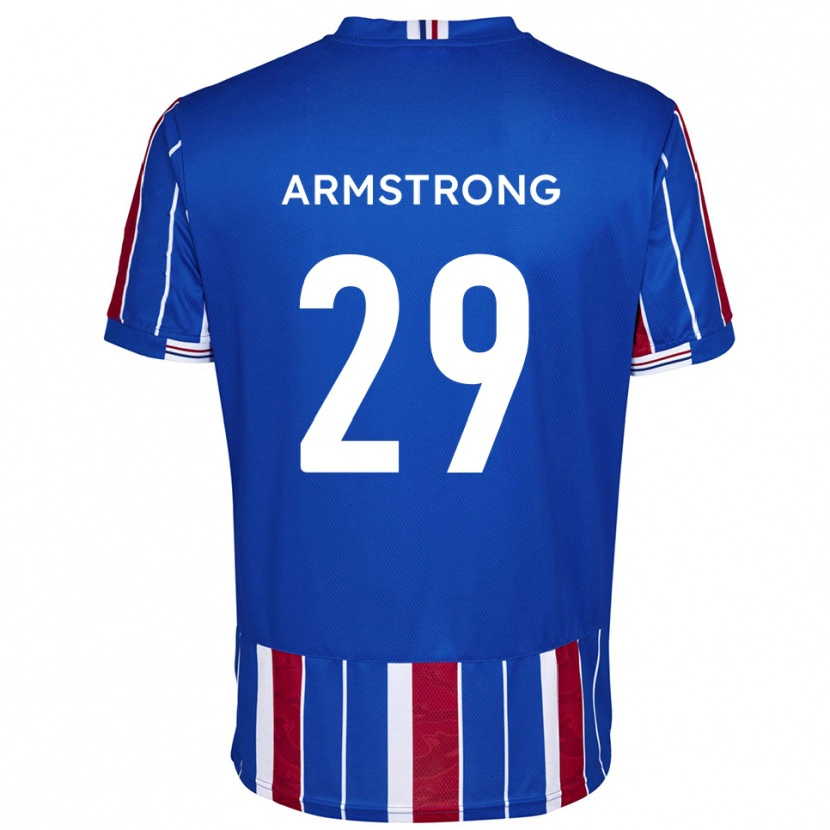 Danxen Kvinder Luke Armstrong #29 Blå Rød Hvid Hjemmebane Spillertrøjer 2025/26 Trøje T-Shirt
