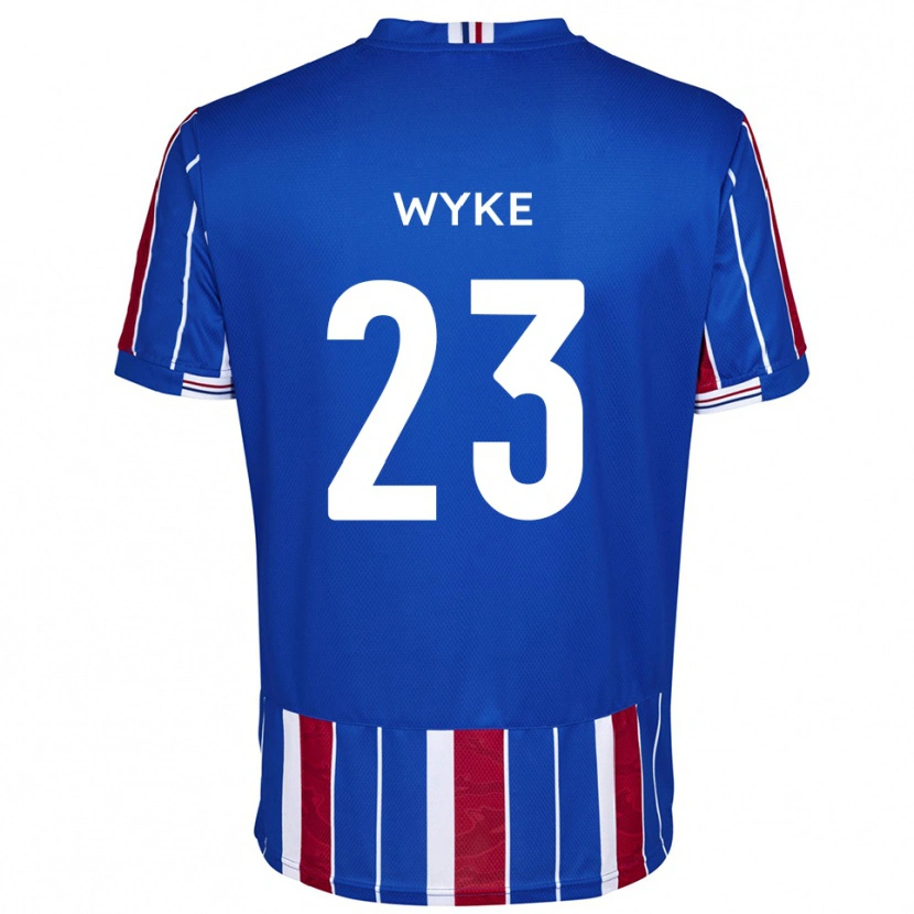 Danxen Kvinder Charlie Wyke #23 Blå Rød Hvid Hjemmebane Spillertrøjer 2025/26 Trøje T-Shirt