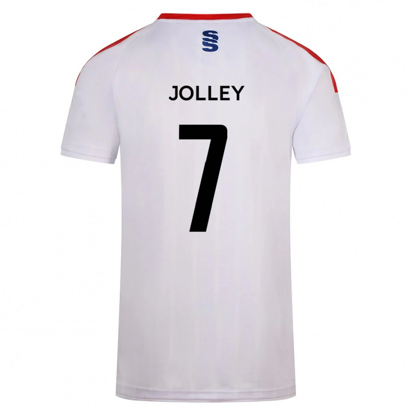 Danxen Kvinder Charlie Jolley #7 Hvid Marine Hjemmebane Spillertrøjer 2025/26 Trøje T-Shirt
