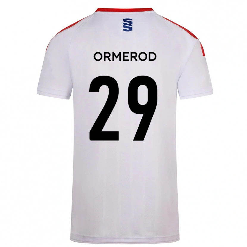 Danxen Kvinder Danny Ormerod #29 Hvid Marine Hjemmebane Spillertrøjer 2025/26 Trøje T-Shirt