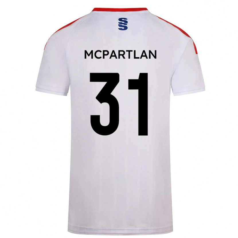 Danxen Kvinder Cian Mcpartlan #31 Hvid Marine Hjemmebane Spillertrøjer 2025/26 Trøje T-Shirt