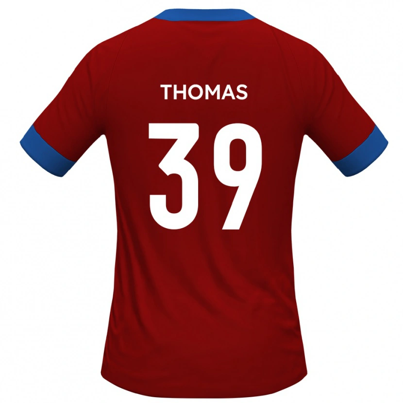 Danxen Kvinder Kwame Thomas #39 Rød Blå Hjemmebane Spillertrøjer 2025/26 Trøje T-Shirt