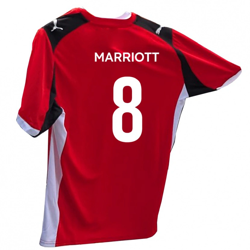 Danxen Kvinder Isaac Marriott #8 Rød Hvid Hjemmebane Spillertrøjer 2025/26 Trøje T-Shirt