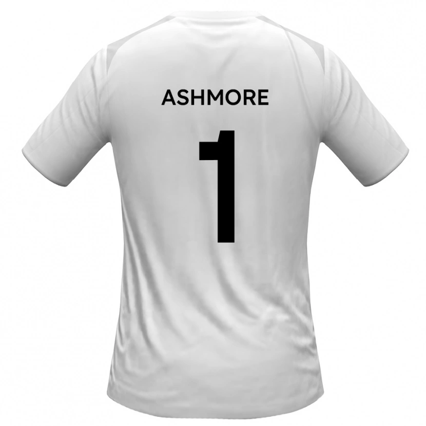 Danxen Kvinder Nathan Ashmore #1 Hvid Grå Hjemmebane Spillertrøjer 2025/26 Trøje T-Shirt