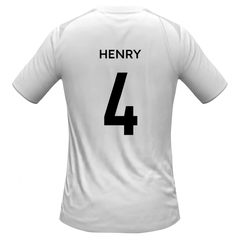 Danxen Kvinder Aaron Henry #4 Hvid Grå Hjemmebane Spillertrøjer 2025/26 Trøje T-Shirt