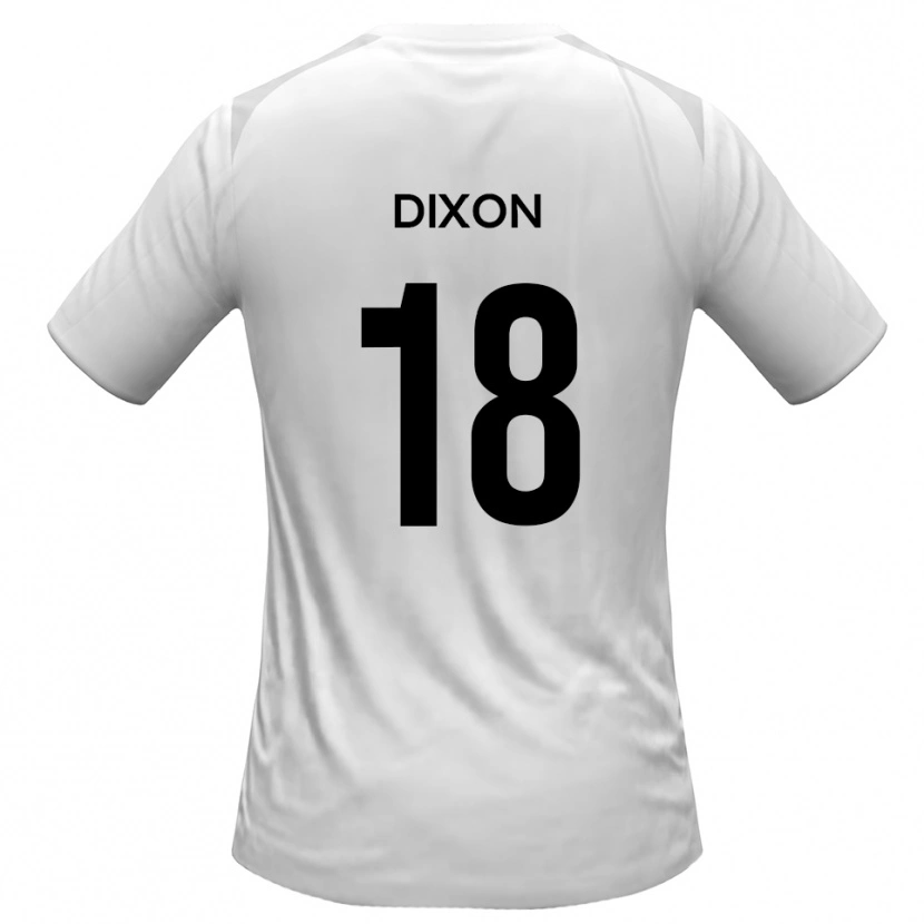 Danxen Kvinder Junior Dixon #18 Hvid Grå Hjemmebane Spillertrøjer 2025/26 Trøje T-Shirt