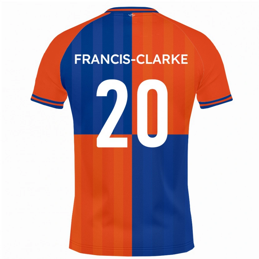 Danxen Kvinder Aidan Francis-Clarke #20 Orange Kongeblå Hjemmebane Spillertrøjer 2025/26 Trøje T-Shirt