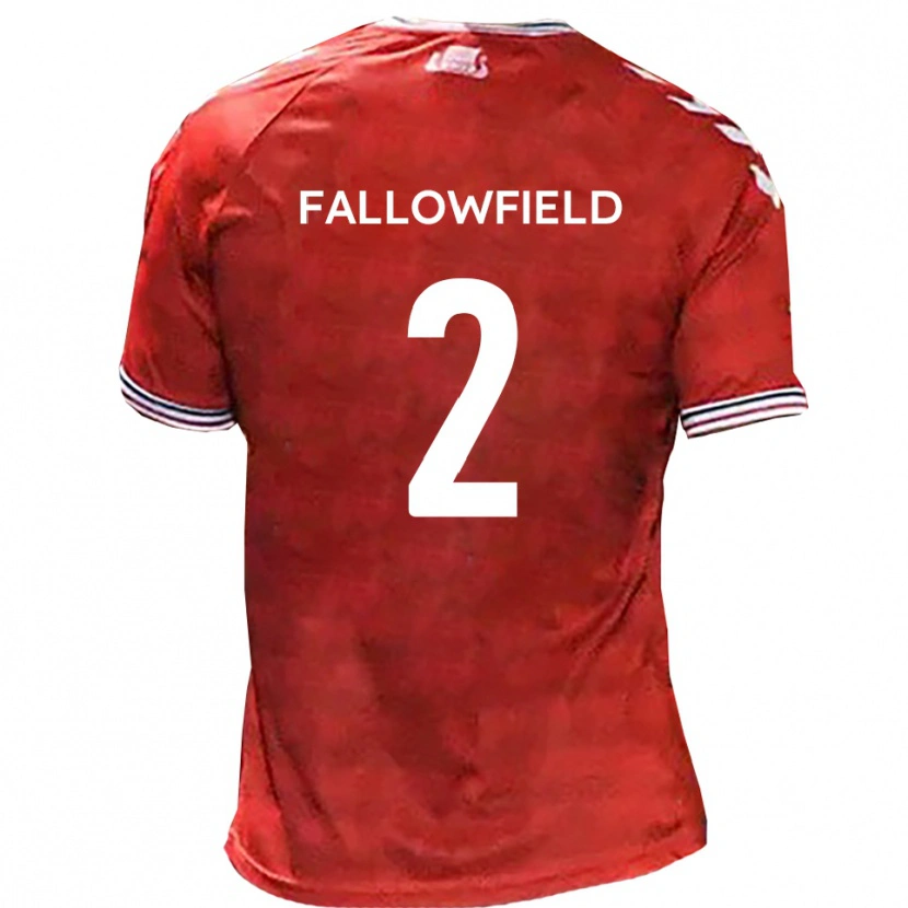 Danxen Kvinder Ryan Fallowfield #2 Rød Hvid Hjemmebane Spillertrøjer 2025/26 Trøje T-Shirt