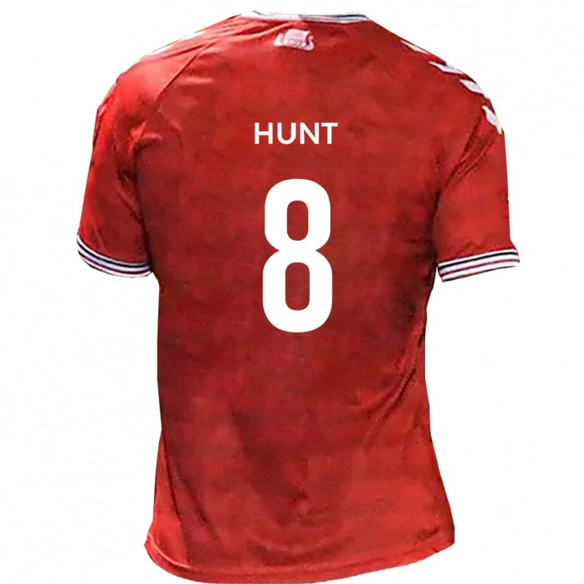 Danxen Kvinder Alex Hunt #8 Rød Hvid Hjemmebane Spillertrøjer 2025/26 Trøje T-Shirt