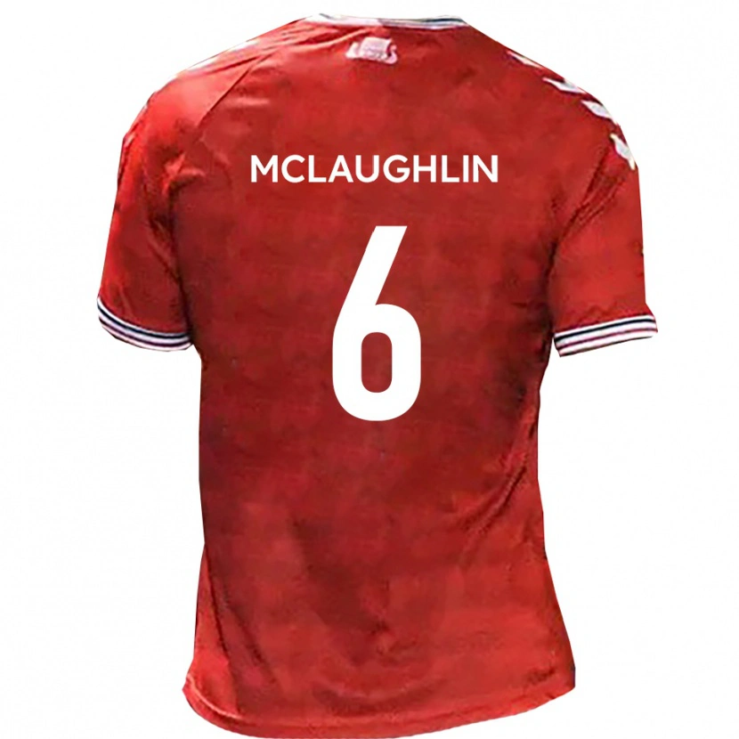 Danxen Kvinder Paddy Mclaughlin #6 Rød Hvid Hjemmebane Spillertrøjer 2025/26 Trøje T-Shirt