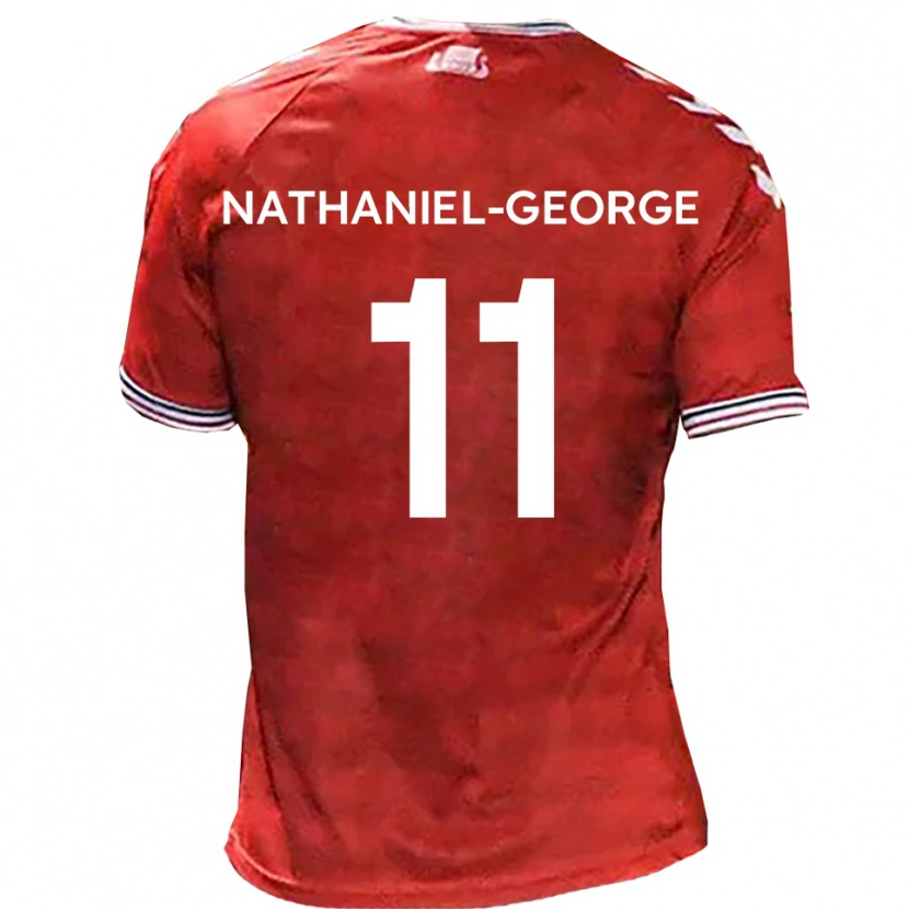 Danxen Kvinder Ashley Nathaniel-George #11 Rød Hvid Hjemmebane Spillertrøjer 2025/26 Trøje T-Shirt
