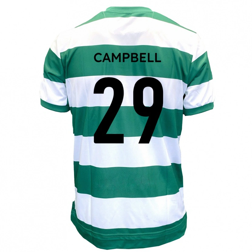 Danxen Kvinder Tahvon Campbell #29 Grøn Hvid Hjemmebane Spillertrøjer 2025/26 Trøje T-Shirt