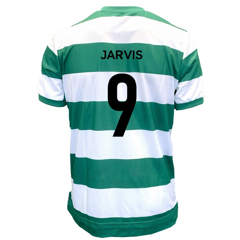 Danxen Kvinder Aaron Jarvis #9 Grøn Hvid Hjemmebane Spillertrøjer 2025/26 Trøje T-Shirt