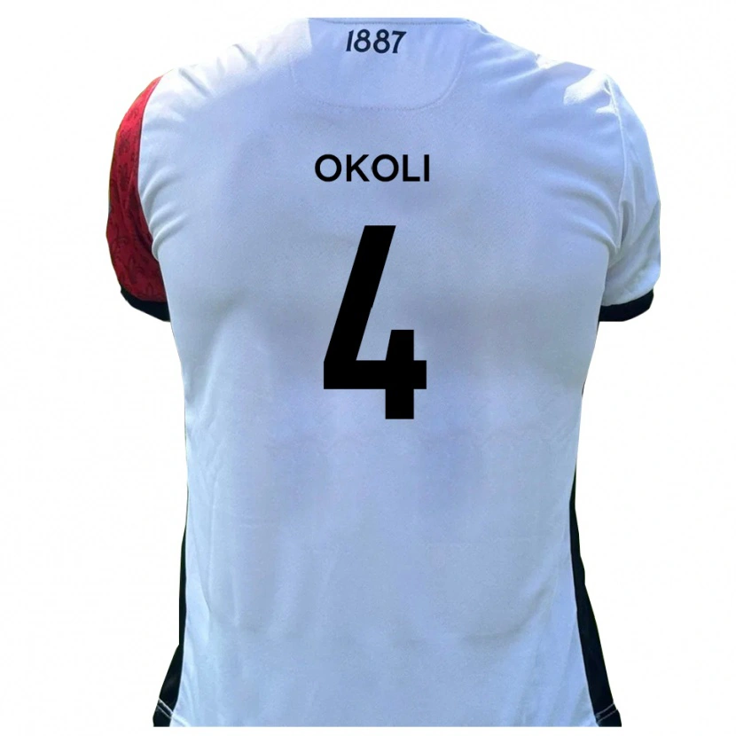 Danxen Kvinder Chinwike Okoli #4 Rød Hvid Hjemmebane Spillertrøjer 2025/26 Trøje T-Shirt