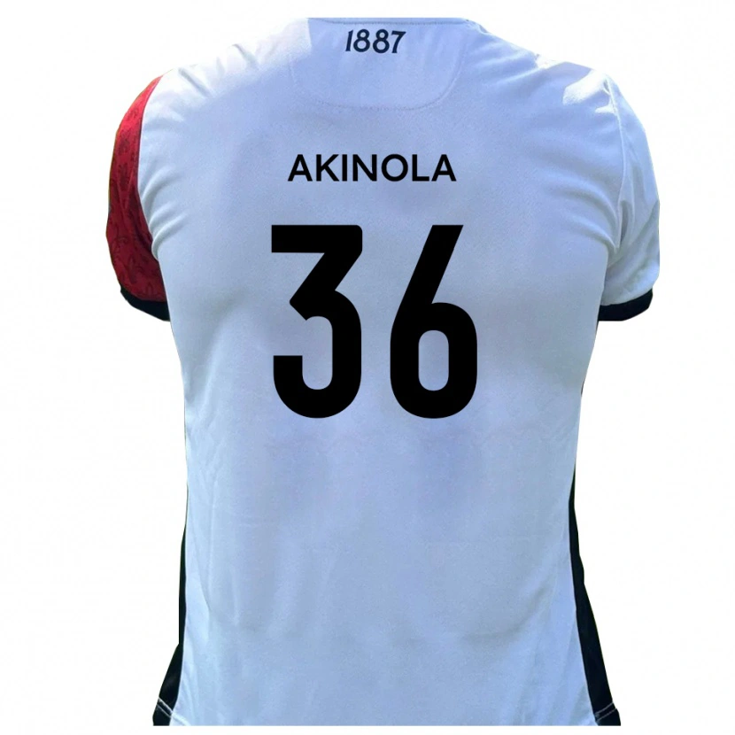 Danxen Kvinder Tim Akinola #36 Rød Hvid Hjemmebane Spillertrøjer 2025/26 Trøje T-Shirt