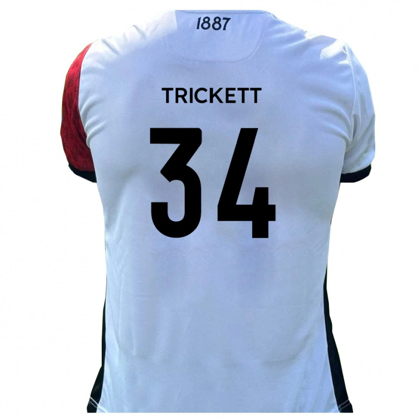 Danxen Kvinder Joden Trickett #34 Rød Hvid Hjemmebane Spillertrøjer 2025/26 Trøje T-Shirt