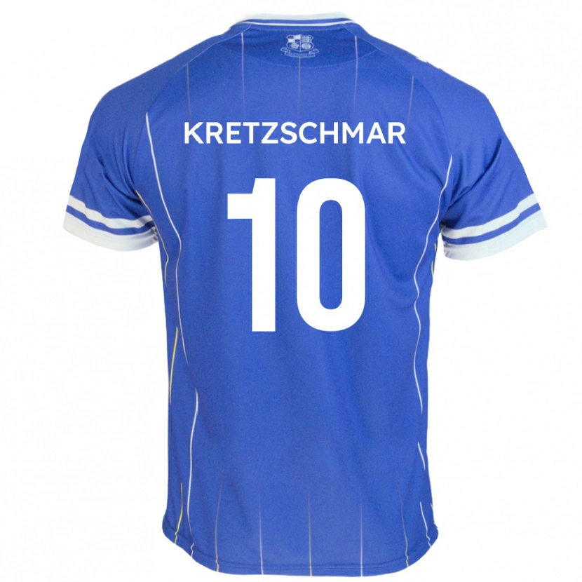 Danxen Kvinder Max Kretzschmar #10 Kongeblå Hjemmebane Spillertrøjer 2025/26 Trøje T-Shirt
