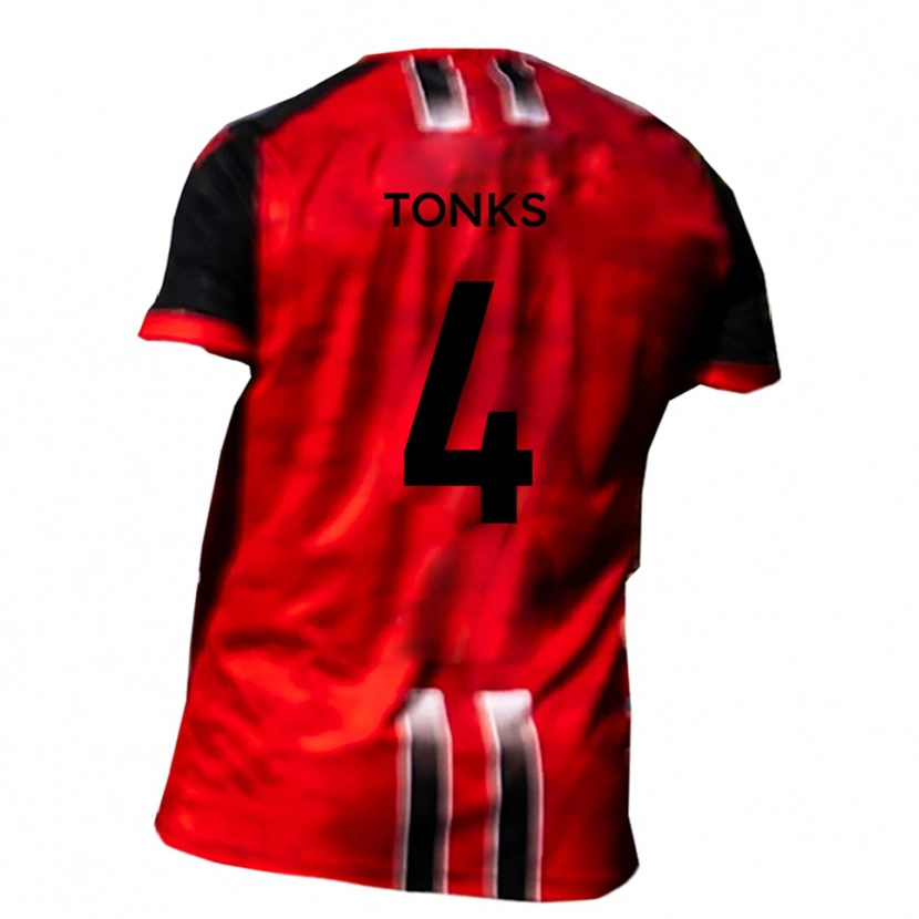 Danxen Kvinder Tom Tonks #4 Rød Sort Hjemmebane Spillertrøjer 2025/26 Trøje T-Shirt