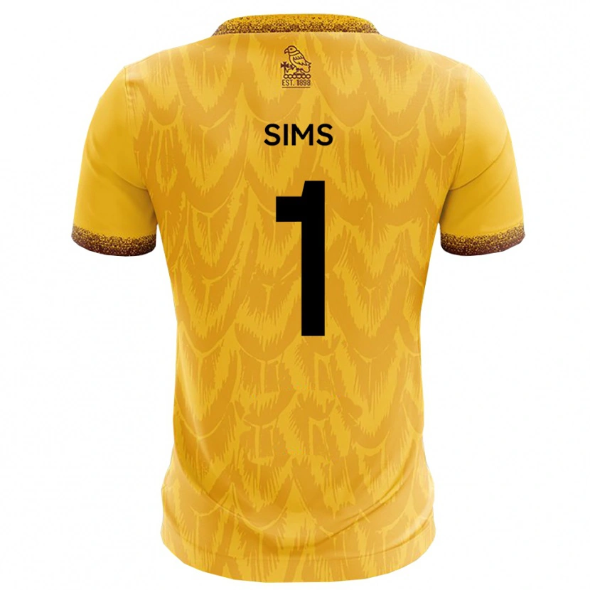 Danxen Kvinder Jack Sims #1 Gul Brun Hjemmebane Spillertrøjer 2025/26 Trøje T-Shirt