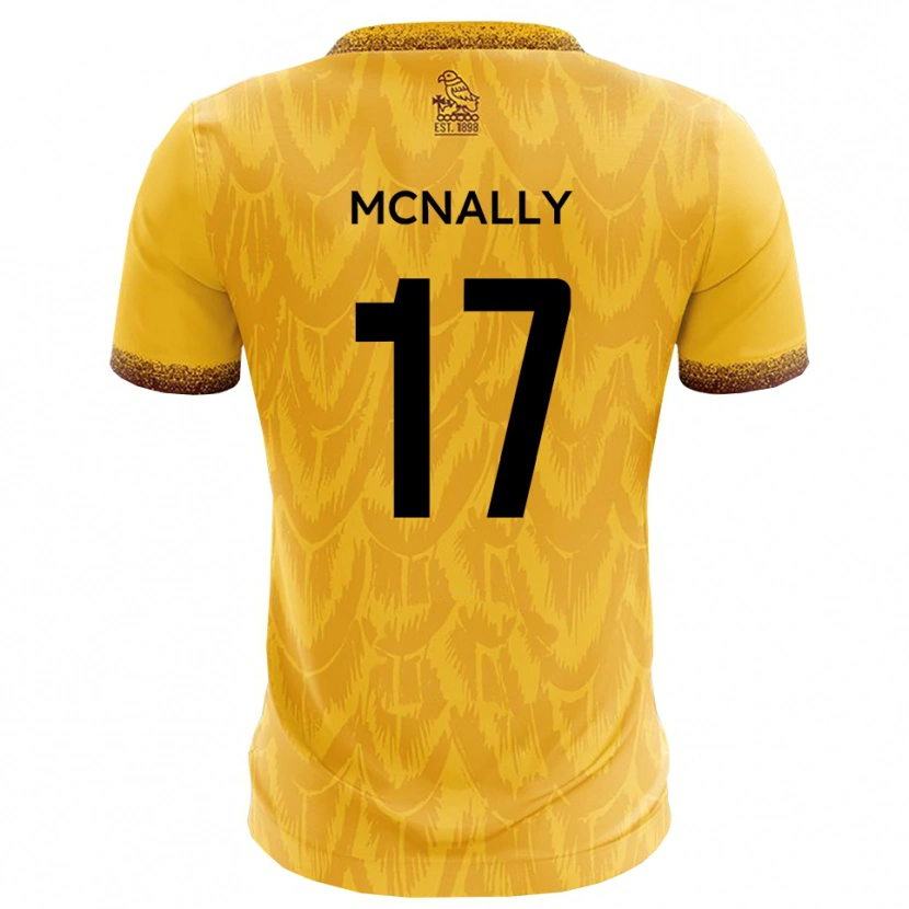 Danxen Kvinder Jordan Mcnally #17 Gul Brun Hjemmebane Spillertrøjer 2025/26 Trøje T-Shirt