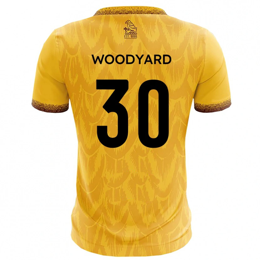 Danxen Kvinder Alex Woodyard #30 Gul Brun Hjemmebane Spillertrøjer 2025/26 Trøje T-Shirt