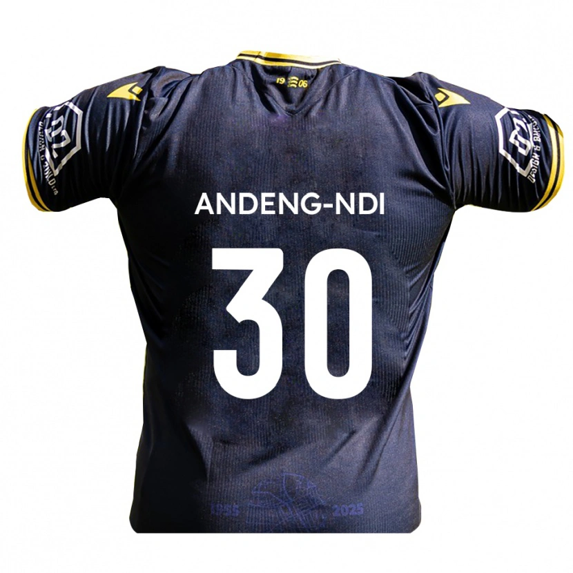 Danxen Kvinder Collin Andeng-Ndi #30 Marine Gul Hjemmebane Spillertrøjer 2025/26 Trøje T-Shirt