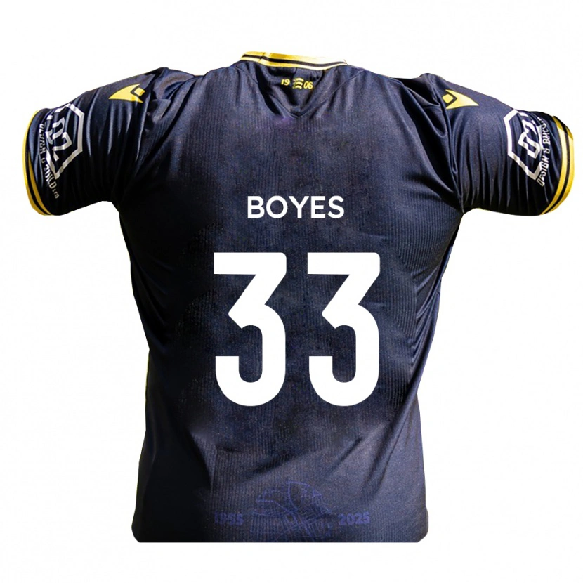 Danxen Kvinder Harry Boyes #33 Marine Gul Hjemmebane Spillertrøjer 2025/26 Trøje T-Shirt