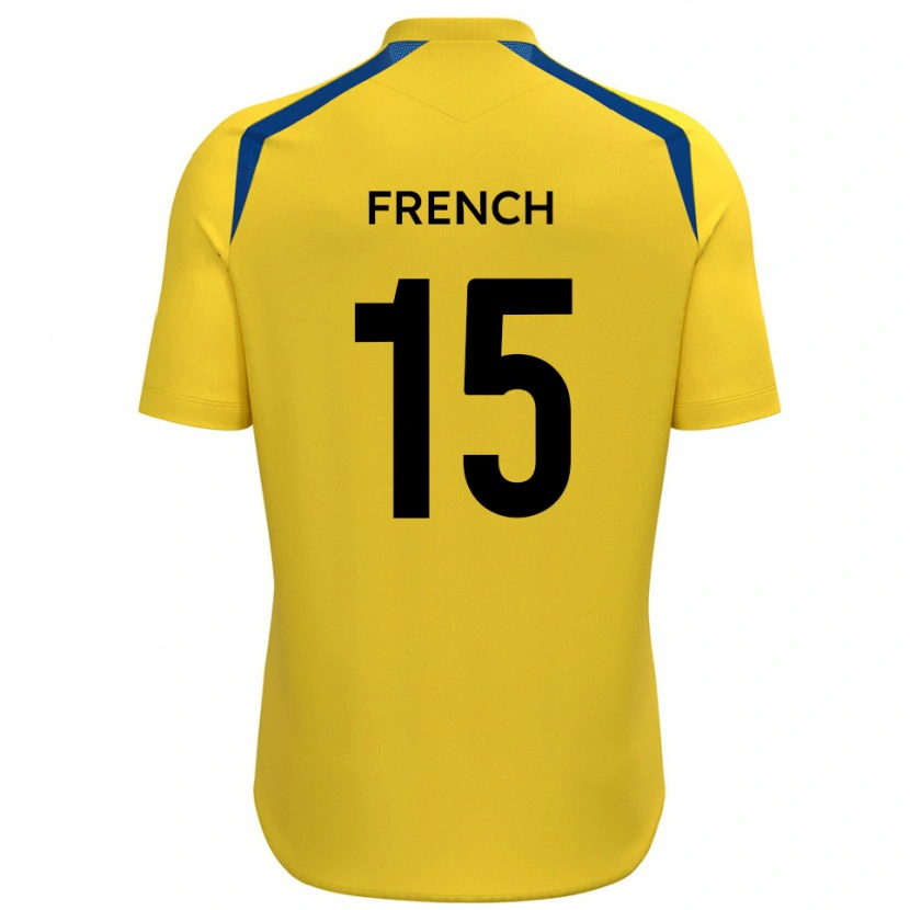 Danxen Kvinder Tyler French #15 Gul Blå Hjemmebane Spillertrøjer 2025/26 Trøje T-Shirt