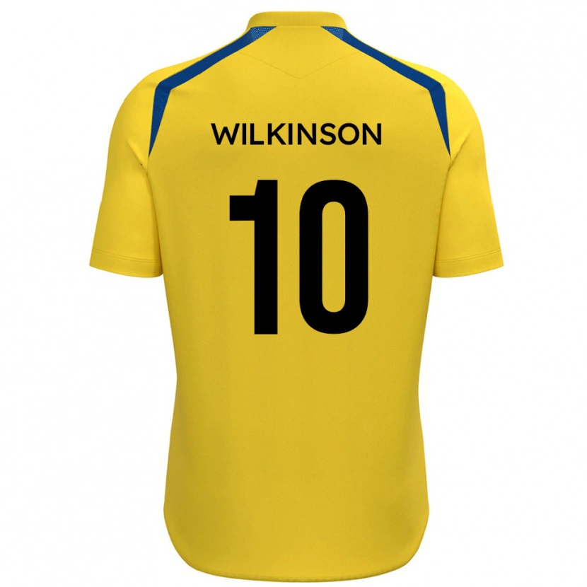 Danxen Kvinder Conor Wilkinson #10 Gul Blå Hjemmebane Spillertrøjer 2025/26 Trøje T-Shirt