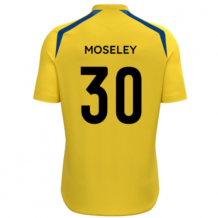 Danxen Kvinder Kyle Moseley #30 Gul Blå Hjemmebane Spillertrøjer 2025/26 Trøje T-Shirt
