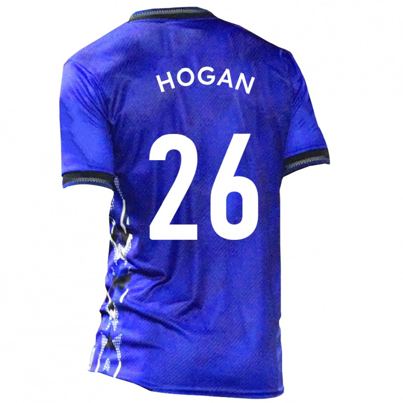 Danxen Kvinder Liam Hogan #26 Blå Hvid Hjemmebane Spillertrøjer 2025/26 Trøje T-Shirt