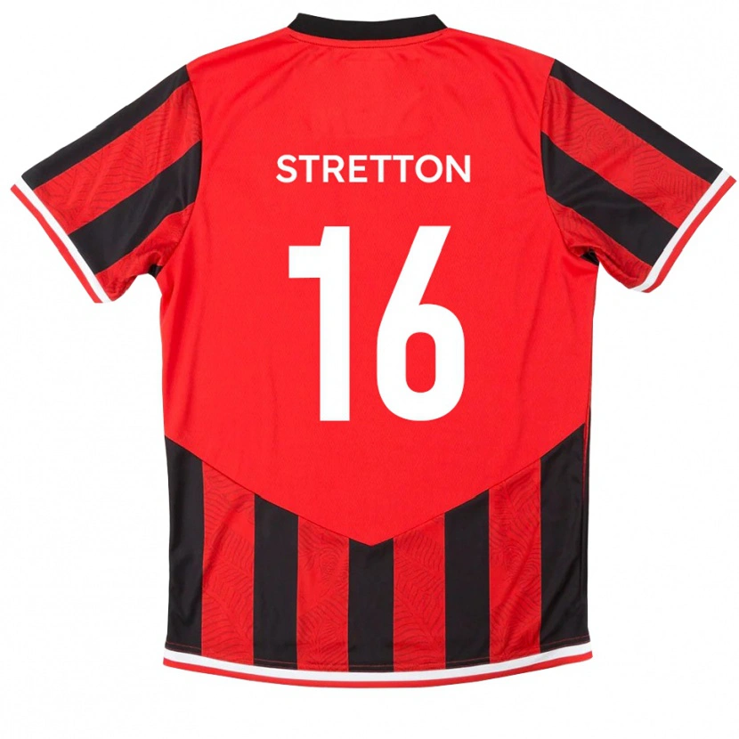 Danxen Kvinder Jack Stretton #16 Rød Sort Hjemmebane Spillertrøjer 2025/26 Trøje T-Shirt