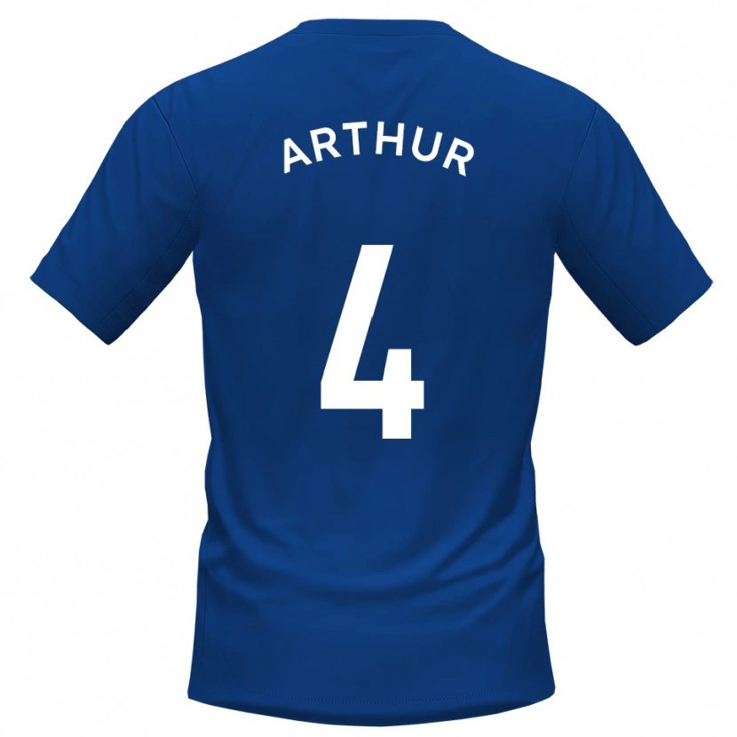 Danxen Kvinder Festus Arthur #4 Blå Hvid Hjemmebane Spillertrøjer 2025/26 Trøje T-Shirt