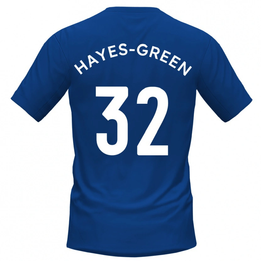 Danxen Kvinder Charlie Hayes-Green #32 Blå Hvid Hjemmebane Spillertrøjer 2025/26 Trøje T-Shirt