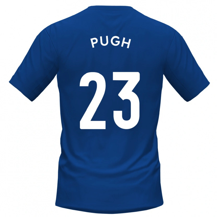 Danxen Kvinder Tom Pugh #23 Blå Hvid Hjemmebane Spillertrøjer 2025/26 Trøje T-Shirt