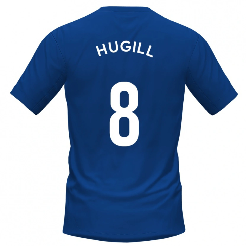 Danxen Kvinder Will Hugill #8 Blå Hvid Hjemmebane Spillertrøjer 2025/26 Trøje T-Shirt