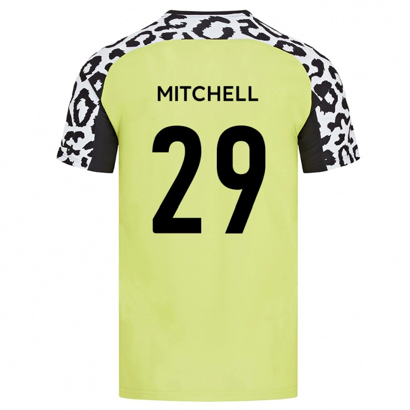 Danxen Kvinder Kairo Mitchell #29 Fluorescerende Gul Hjemmebane Spillertrøjer 2025/26 Trøje T-Shirt