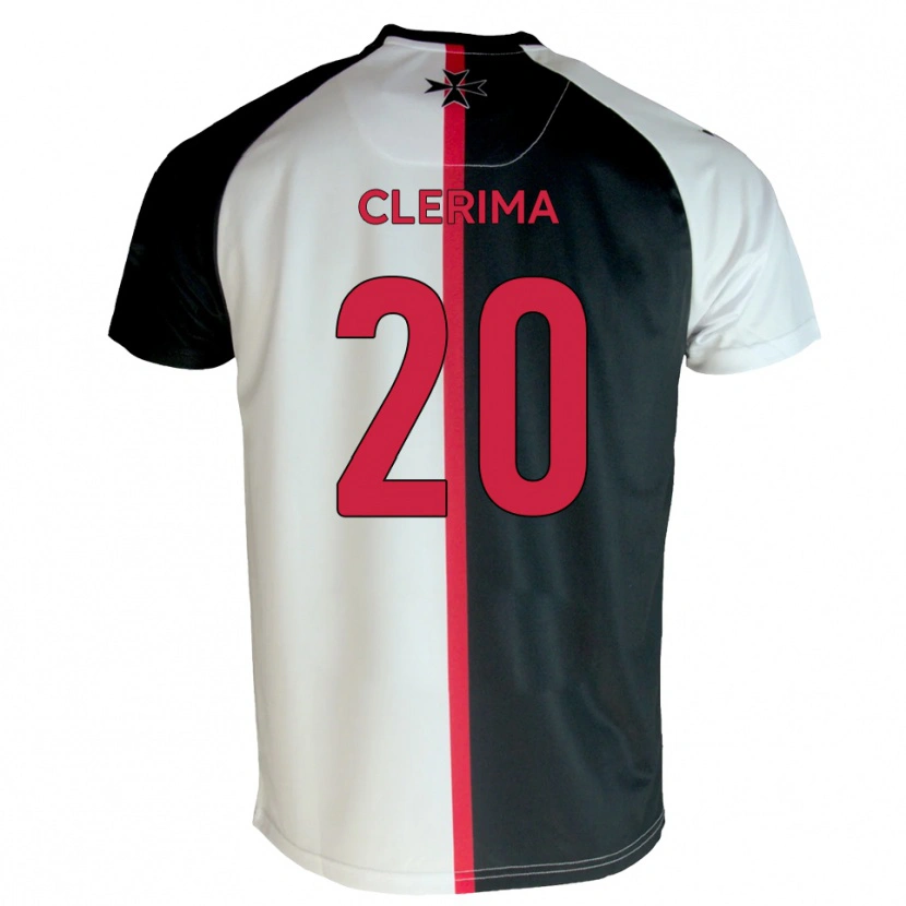 Danxen Kvinder Remy Clerima #20 Hvid Sort Hjemmebane Spillertrøjer 2025/26 Trøje T-Shirt