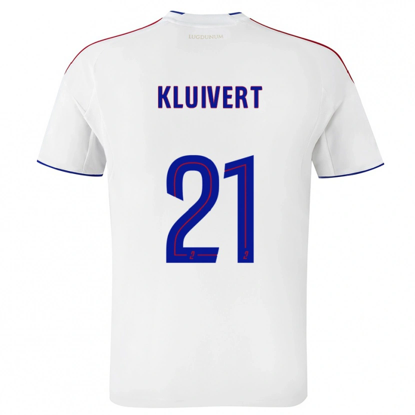 Danxen Kvinder Ruben Kluivert #21 Hvid Rød Hjemmebane Spillertrøjer 2025/26 Trøje T-Shirt