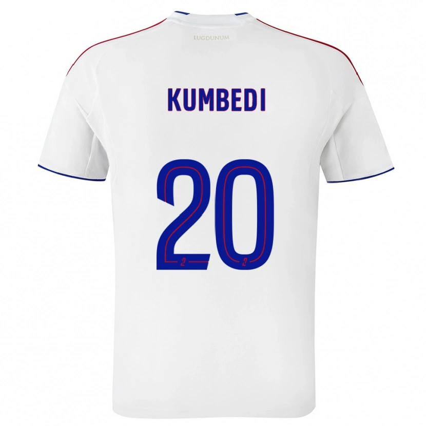 Danxen Kvinder Saël Kumbedi #20 Hvid Rød Hjemmebane Spillertrøjer 2025/26 Trøje T-Shirt