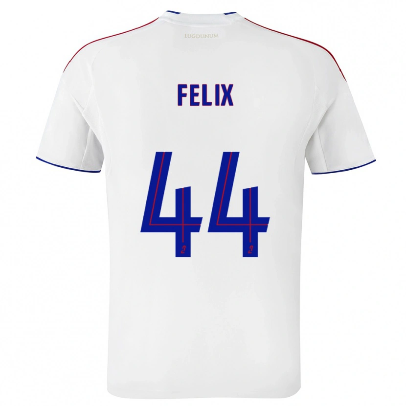 Danxen Kvinder Marley Felix #44 Hvid Rød Hjemmebane Spillertrøjer 2025/26 Trøje T-Shirt
