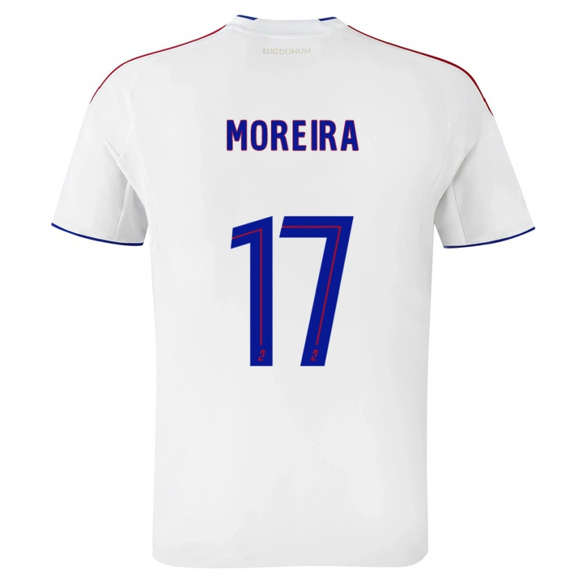 Danxen Kvinder Afonso Moreira #17 Hvid Rød Hjemmebane Spillertrøjer 2025/26 Trøje T-Shirt