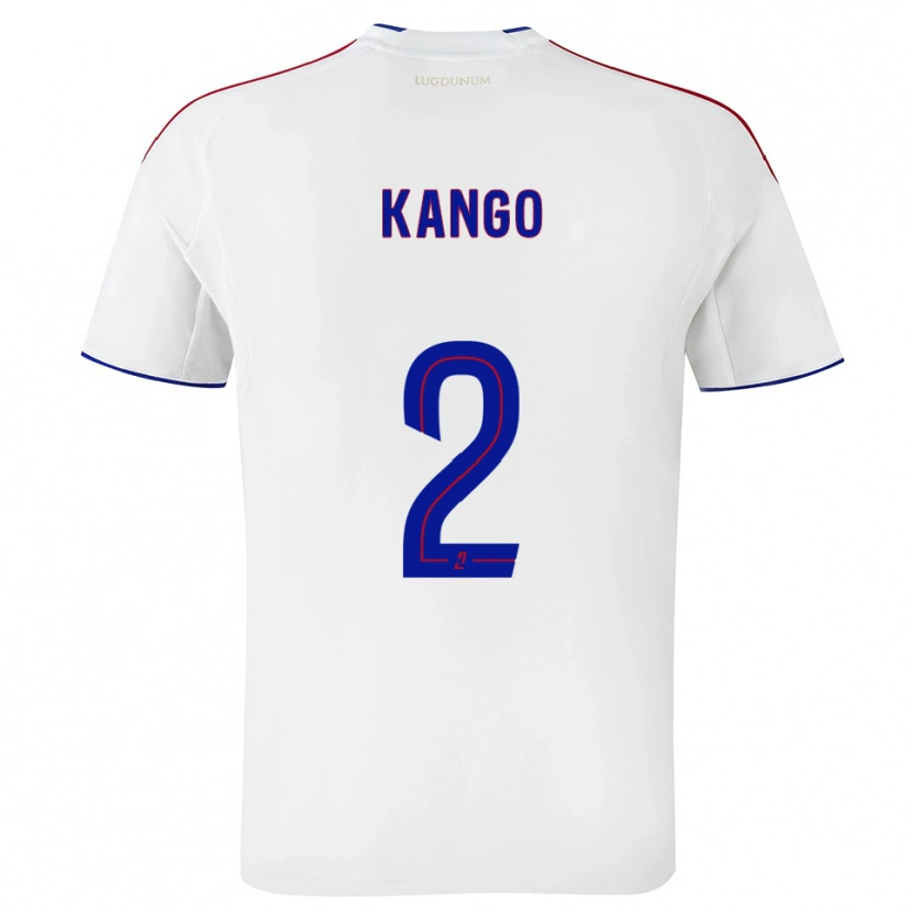 Danxen Kvinder Steeve Kango #2 Hvid Rød Hjemmebane Spillertrøjer 2025/26 Trøje T-Shirt