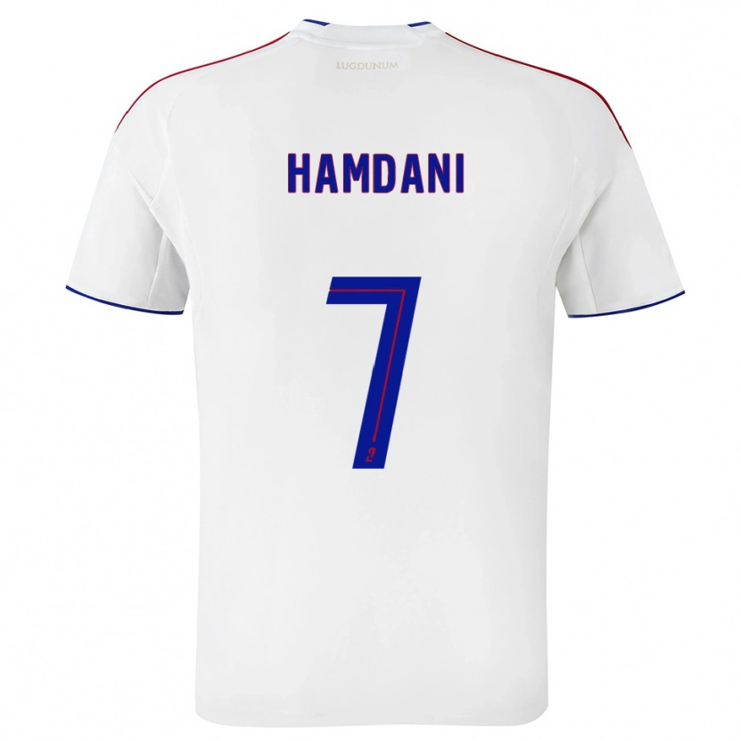 Danxen Kvinder Adil Hamdani #7 Hvid Rød Hjemmebane Spillertrøjer 2025/26 Trøje T-Shirt