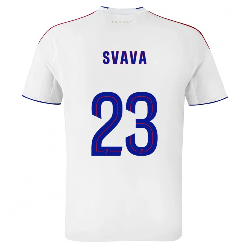 Danxen Kvinder Sofie Svava #23 Hvid Rød Hjemmebane Spillertrøjer 2025/26 Trøje T-Shirt
