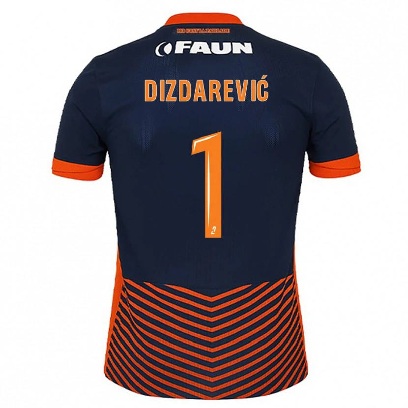 Danxen Kvinder Belmin Dizdarevic #1 Midnatsblå Orange Hjemmebane Spillertrøjer 2025/26 Trøje T-Shirt