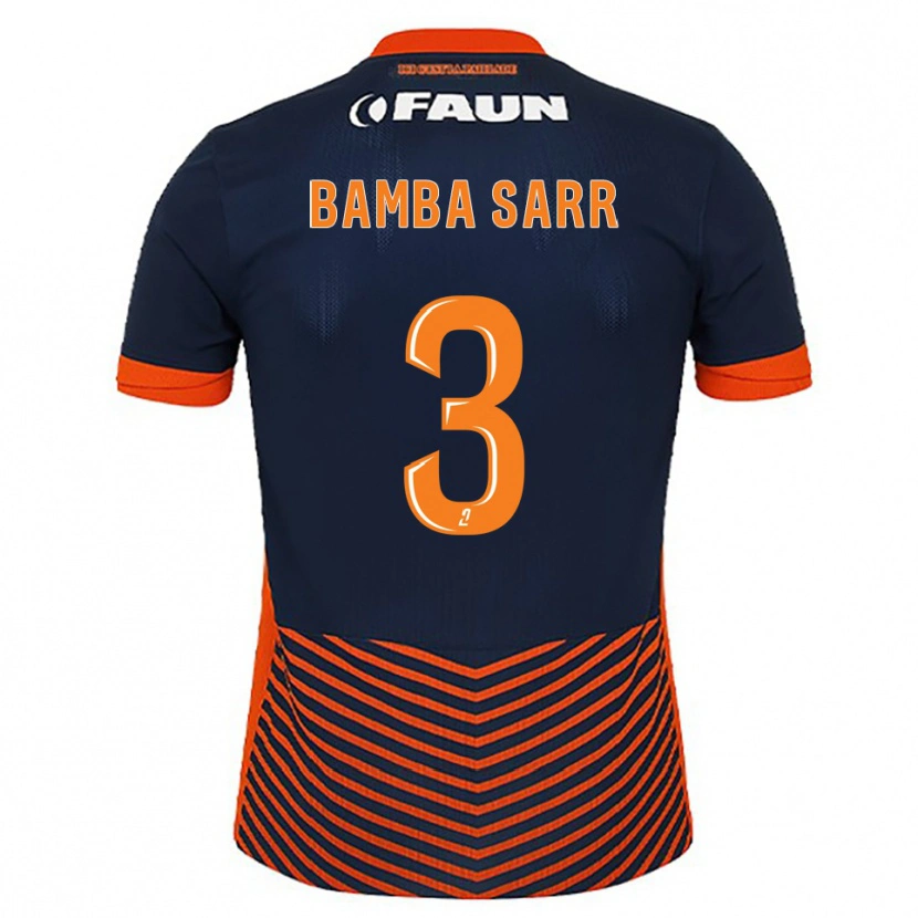 Danxen Kvinder Mamadou Bamba Sarr #3 Midnatsblå Orange Hjemmebane Spillertrøjer 2025/26 Trøje T-Shirt