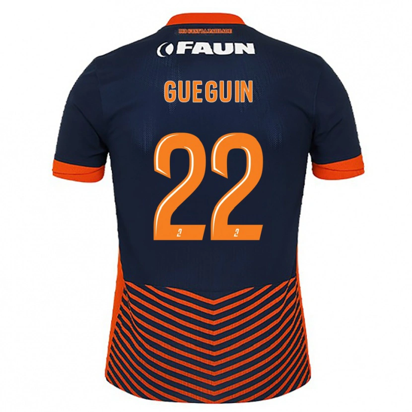 Danxen Kvinder Axel Guéguin #22 Midnatsblå Orange Hjemmebane Spillertrøjer 2025/26 Trøje T-Shirt
