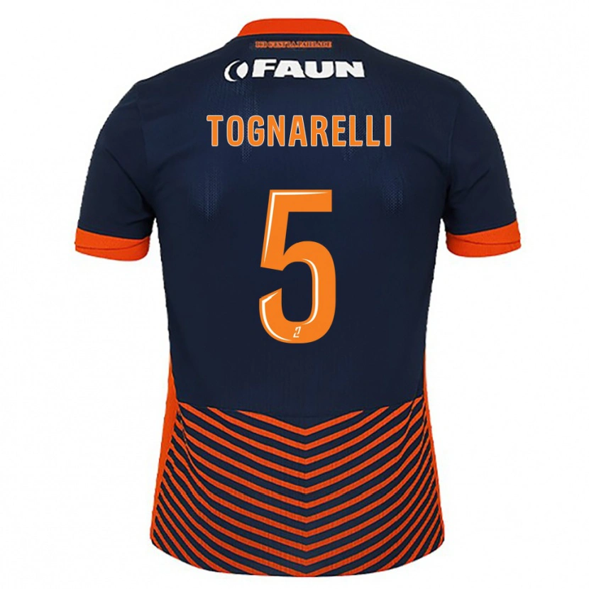 Danxen Kvinder Angelo Tognarelli #5 Midnatsblå Orange Hjemmebane Spillertrøjer 2025/26 Trøje T-Shirt